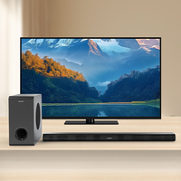 Barra de Sonido de 2.1 Canales con Subwoofer Inalámbrico para V5.3, Uso en Cine en Casa, Computadora y Teléfono Móvil, Personalizable