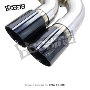Silencieux Valvetronic OBM Catback pour <span class=keywords><strong>BMW</strong></span> X5 <span class=keywords><strong>M50i</strong></span> 4.4TT 2019-2024, échappement en acier inoxydable, système de tuyaux d'échappement X Design Cat Pipe - Product Image 4