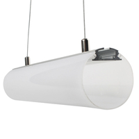 Profilé aluminium led de forme ronde, 60mm, avec couvercle de diffuseur, bande lumineuse pour montage en suspension, livraison gratuite