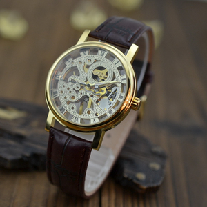 Montre mécanique squelette manuelle Victory Silver pour hommes et femmes, montre tendance, montre d'affaires, montre mécanique - Product Image 1