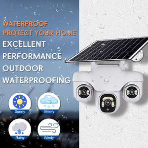 V380pro 3 Lens 3 PTZ IP66 12MP Two Way Audi Night Vision <b>Solar</b>-Powered Human Detection Wifi 4G <b>Solar</b> Network Security <b>Camera</b> - Product Image 5