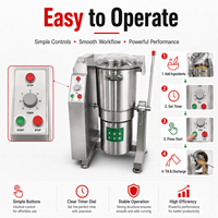 Robot culinaire professionnel 18L 35L pour viande et légumes, hachoir mélangeur en acier inoxydable, équipement de préparation de houmous