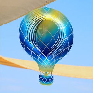 Wholesale GLK Brand Metal 3D Hot Air Balloon <b>Wind</b> <b>Spinner</b> Ornament <b>Garden</b> Decor Rotating Waterproof Easy Install Indoor Outdoor - Product Image 2
