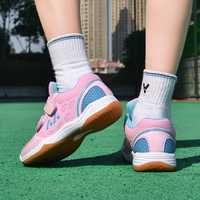Chaussures de badminton à velcro pour enfants, antidérapantes, respirantes, baskets de tennis de table pour jeunes, chaussures de sport d'intérieur pour enfants, équipement d'entraînement OEM