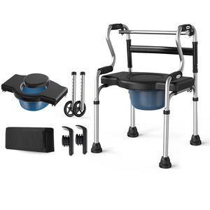Hejianze Foldable <b>Walker</b> With Wheels And Brakes For <b>Elderly</b> Rehabilitation Support Mobility Aid - Product Image 5