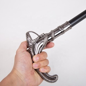 Aleación de aluminio Cobra-Head bastón de lujo <span class=keywords><strong>bastones</strong></span> decorativos bastón para caminar hombre elegante moda Vintage bastón - Product Image 5