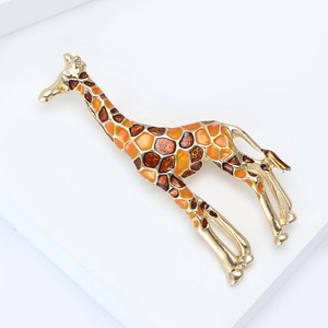 Broche de Animal Bonito y Moderno, Broche de Joyería de Dibujos Animados para Mujer, Broche de <span class=keywords><strong>Jirafa</strong></span> Colorido, Hebilla para Bufanda de Seda para Ropa de Mujer - Product Image 3