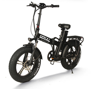 Bicicleta eléctrica plegable con llanta integrada de 20 * 4 pulgadas, batería de litio de 48V10.5AH y cuadro de aleación de aluminio - Product Image 5