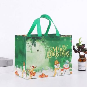Bolsa de Compras Personalizada de Tela No Tejida con Logotipo Impreso, Bolsas Navideñas de Tela No Tejida, Bolsas de Regalo Coloridas y Ecológicas, Publicitarias - Product Image 3