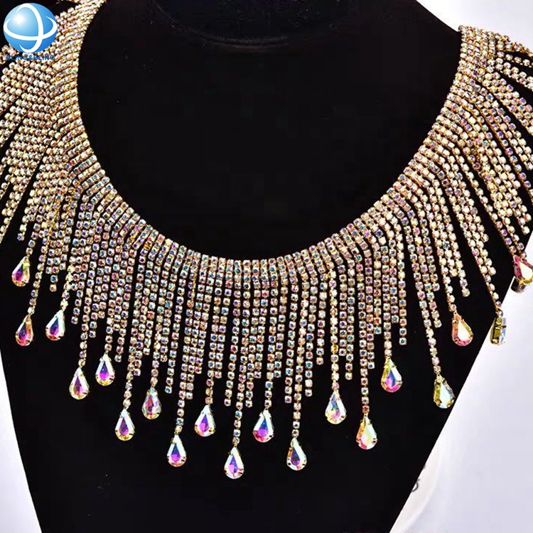 Золотая и серебряная цепочка со стразами с бриллиантом AB для аксессуаров для одежды, гарантия качества