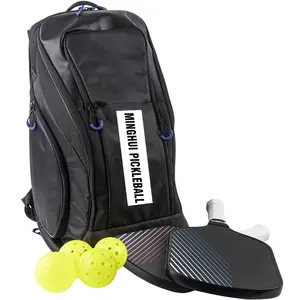 Custom Waterproof Pickleball Paddle Backpack Tennis Racquet Racket Sport Gym Bag Compartment Women Man Nylon Backpack