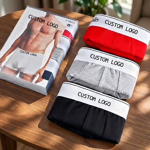 Boxer da <span class=keywords><strong>Uomo</strong></span> di Lusso, Confezione da 3, Taglie Forti, in Cotone Elasticizzato, Design Esclusivo 2026 - Product Image 2
