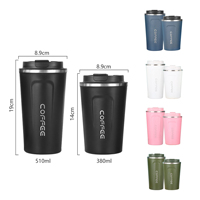 380ml 510ml Smart Touch Affichage de la température en acier inoxydable isolé sous vide Tasse à café de voyage Tumbler avec couvercle numérique