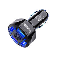 Adaptateur de chargeur de téléphone USB pour voiture avec 4 ports USB QC3.0, charge rapide, allume-cigare de voiture