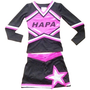 Fourniture directe en usine d'uniformes de cheerleading conçus sur mesure pour adultes Ensemble polyester spandex imprimé Costumes de cheerleading OEM - Product Image 5