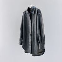 Chemisier en cuir pour femme, personnalisable en usine, en peau de mouton importée, à simple boutonnage, fendu, long, imperméable, toutes saisons