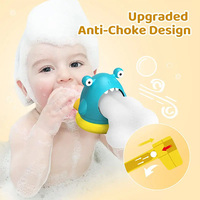 Jouet de bain à bulles en plastique ABS écologique personnalisé en forme de crabe ou de requin pour enfants de 0 à 4 ans, conception anti-reflux, générateur de mousse sûr pour le bain