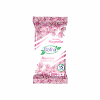 Tisu Basah Dafna M Travel 15 Lembar Lembut Non-Woven untuk Kebersihan Sehari-hari Motif Bunga Ramah Lingkungan Model 32 UZ Asli Grosir
