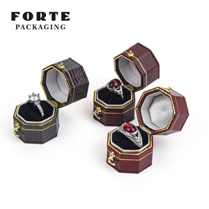 FORTE 2025 Boîte à bijoux en papier velours de luxe en forme de cœur, logo personnalisé, mini boîte à bague avec boîte extérieure - Product Image 6