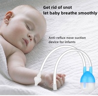 Aspirateur nasal pour bébé, pompe en silicone anti-refoulement pour nettoyer le mucus, aspiration de la bouche