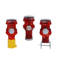 Lampu Peringatan LED Tenaga Surya Mini Bingkai Besi untuk Malam Hari, Lampu Bentuk Bunga Plum, Lampu Pembatas Lokasi Konstruksi Jalan, Lampu Kerucut Lalu Lintas