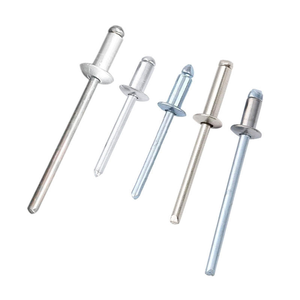 Remache ciego de acero inoxidable 304 DIN7337 GB12618 ISO15976 con mandril de aluminio y acero, cabeza plana redonda, extremo abierto - Product Image 1
