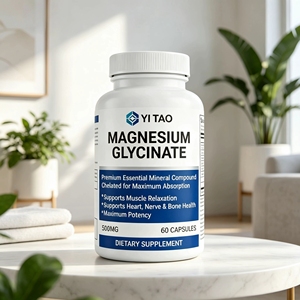 Cápsulas de Glicinato de Magnesio OEM/ODM 500mg Quelado de Alta Absorción, Suplemento para la Relajación Muscular y el Sueño, 60 Unidades - Product Image 3