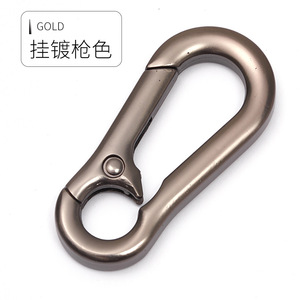 A3908 Carabiner Zinc Alloy Light Gold Plated Durable Home Use Keychain Metal <b>Clip</b> - Product Image 2