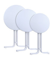 Table de bar à cocktails pliante en plastique HDPE, ronde, blanche, 80 cm (32 pouces), haute qualité, pour événements et mariages, vente en gros