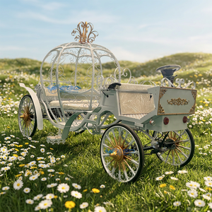 Chariots de mariage en forme de citrouille de Cendrillon à prix d'usine, calèches royales de Cendrillon pour princesse - Product Image 1