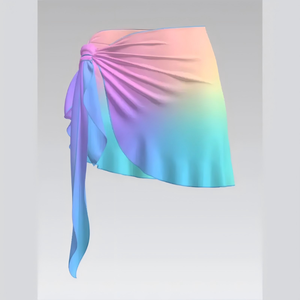 Elegante pareo de playa personalizado – Falda cruzada ligera con degradado para un estilo sin esfuerzo con trajes de baño y versatilidad para ropa de resort - Product Image 1