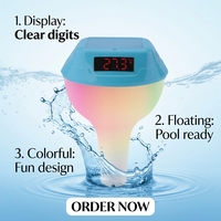 Kabelloses Digitales Pool-Thermometer-Empfängerset IP68 Wasserdicht LCD-Display USB-Betrieben Schwimmendes Design ABS-Material 433MHz