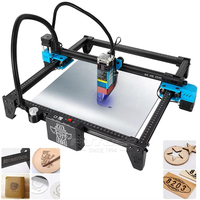 Graveur laser haute précision pour acier inoxydable, bois, 3D, meilleure vente, 10 W, grande taille 400*400 mm, 12 V, 4 A