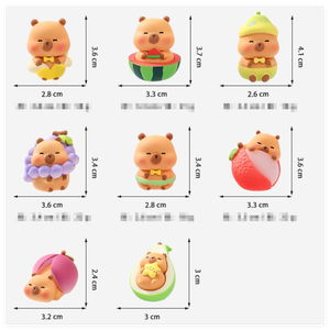 ของตกแต่งเรซิ่นน่ารัก ตกแต่งสวนจิ๋ว 3 มิติ รูปผลไม้ คาปิบาร่า ของเล่นจิ๋ว ตุ๊กตาสำหรับกระถางต้นไม้จิ๋ว สำหรับใส่ในถุงสุ่ม - Product Image 5