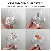 Gelas Snifter Brandy Berkualitas Makanan, Ukiran Khusus, Personalisasi, Souvenir Pernikahan, Ramah Lingkungan, Dapat Digunakan Kembali, Cangkir Bertangkai Pendek dengan Logo