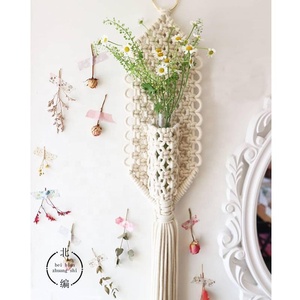 Boho personalizzato fiore fatto a mano nuovo Design decorazione della casa arredamento pianta appendiabiti Macrame appeso a parete - Product Image 3