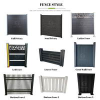 Panneau de clôture en aluminium moderne, composite, décoratif, réglable pour jardin extérieur