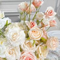 Sunwedding Boule de fleurs artificielles en soie personnalisée, décoration de centre de table de mariage, rose blanche, marque Promise, haute qualité