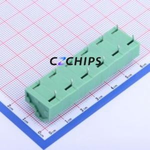 KF237-10.16-6P Spring Terminal Block Through hole Component (THT),P=10.16mm Connector 1x6P 10.16mm Green 6P - Product Image 2