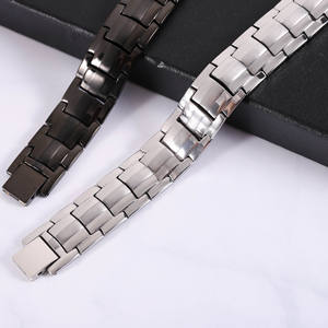 Wholesale Men's Magnets Stainless Steel Bracelet in Black Negative <strong>Ion</strong> Health Care <strong>Bangle</strong> - Product Image 4