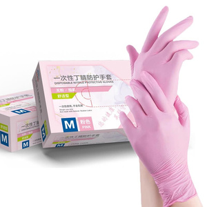 Disposable Nitrile <strong>Gloves</strong> 100Pcs Pink Latex Free Waterproof Household Dishwashing <strong>Glove</strong> Non Slip Cooking Salon Tatoo Home <strong>Gloves</strong> - Product Image 1
