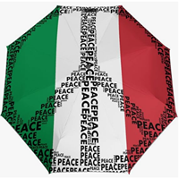 Parapluie pliant entièrement automatique de haute qualité, série classique à motif de drapeau italien, apparence intemporelle, thème campagnard
