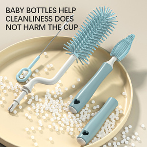Aiduoqi, chupete portátil específico para bebé, cepillo para biberón de mango largo con paja, cepillo para biberón de silicona - Product Image 4