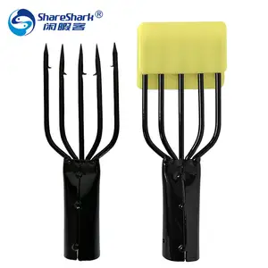 Fishing Spear 5 Prong Spearhead Fork Harpoon Tip with Barbs Diving Spear Gun Head Fishing Tools, Free Shipping GHMY