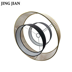 Kap lampu tenun bambu seni rotan, lampu gantung buatan tangan - Product Image 2