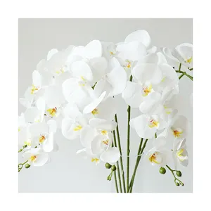 2023 New Design 9 Heads Real Touch Artificial Butterfly Orchids 3D Multi Color Artificial Flowers