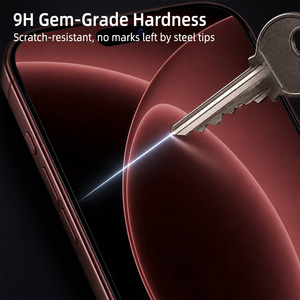 Protector de Pantalla Premium de Aluminio de 0.33mm para <span class=keywords><strong>iPhone</strong></span> 17 18 Pro Max, HD Transparente, Electrochapado, Antihuellas, Vidrio Templado - Product Image 5