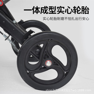 รถเข็นวีลแชร์พับได้น้ำหนักเบาแบบพกพาสำหรับผู้สูงอายุใช้เดินทาง - Product Image 5