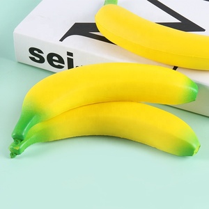 Kleine PU-Bananen-Quetschspielzeuge Weiche Frucht-Stressabbau-Spielzeuge für Großhandelsgeschenke - Product Image 2