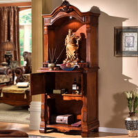 Table Jintan de style chinois, armoire à statues dorées en bois massif, armoire d'autel bouddhiste, table de culte et armoire porte-encens.